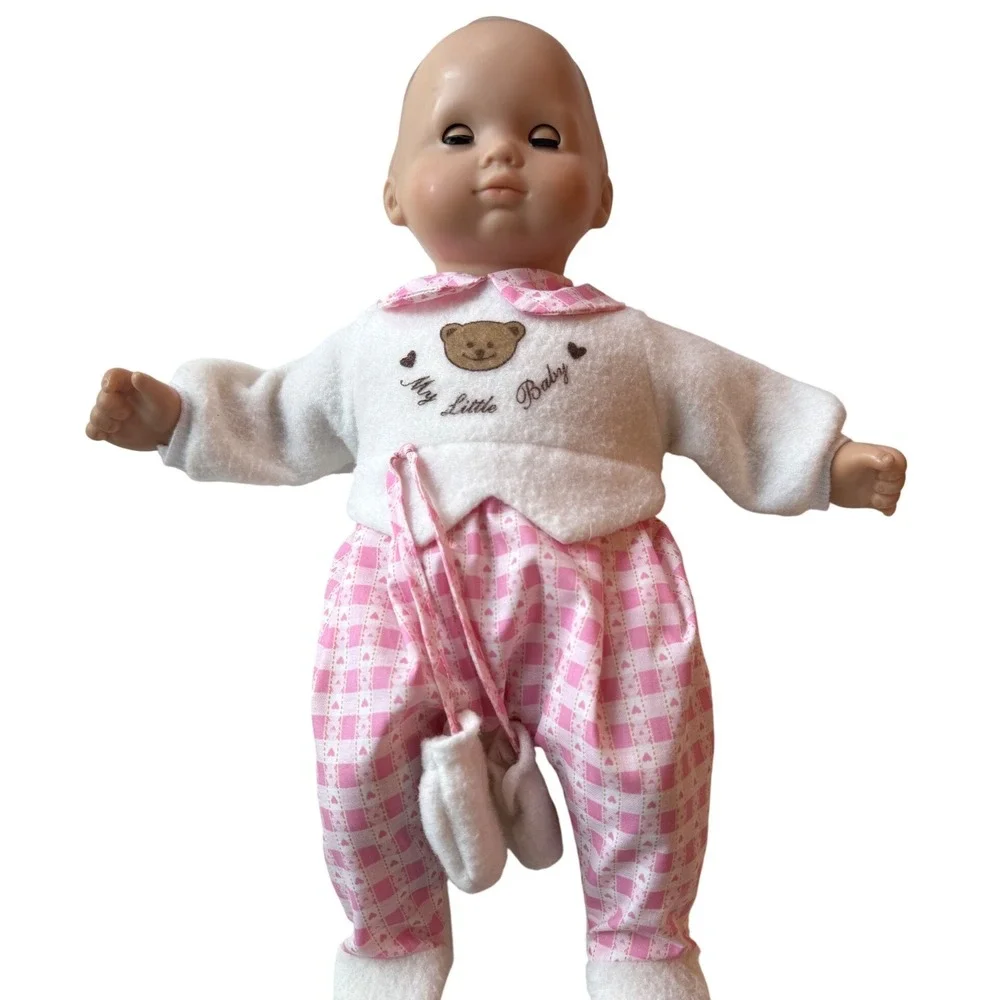 Vintage‎ American Girl Doll Bitty Baby Soft Body Sleep Eyes winter bunting mitts